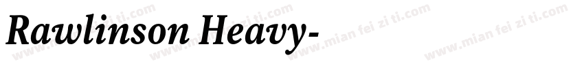 Rawlinson Heavy字体转换